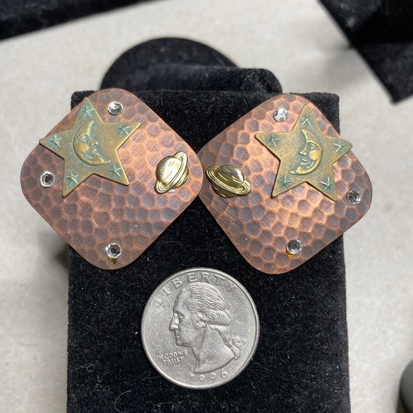 Vivienne Westwood Jewelry - hammered copper outer space Vivienne Westwood earrings